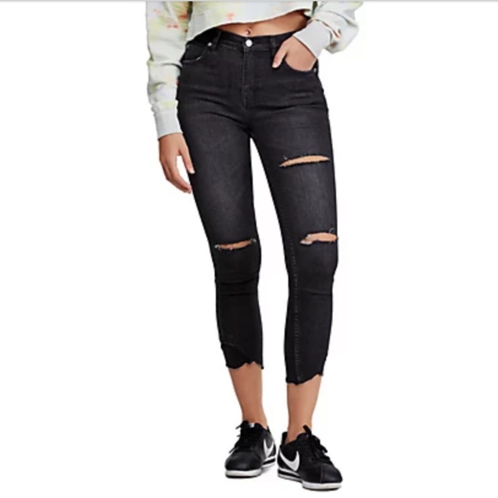 Free People Sunny Mid Rise Skinny Pants